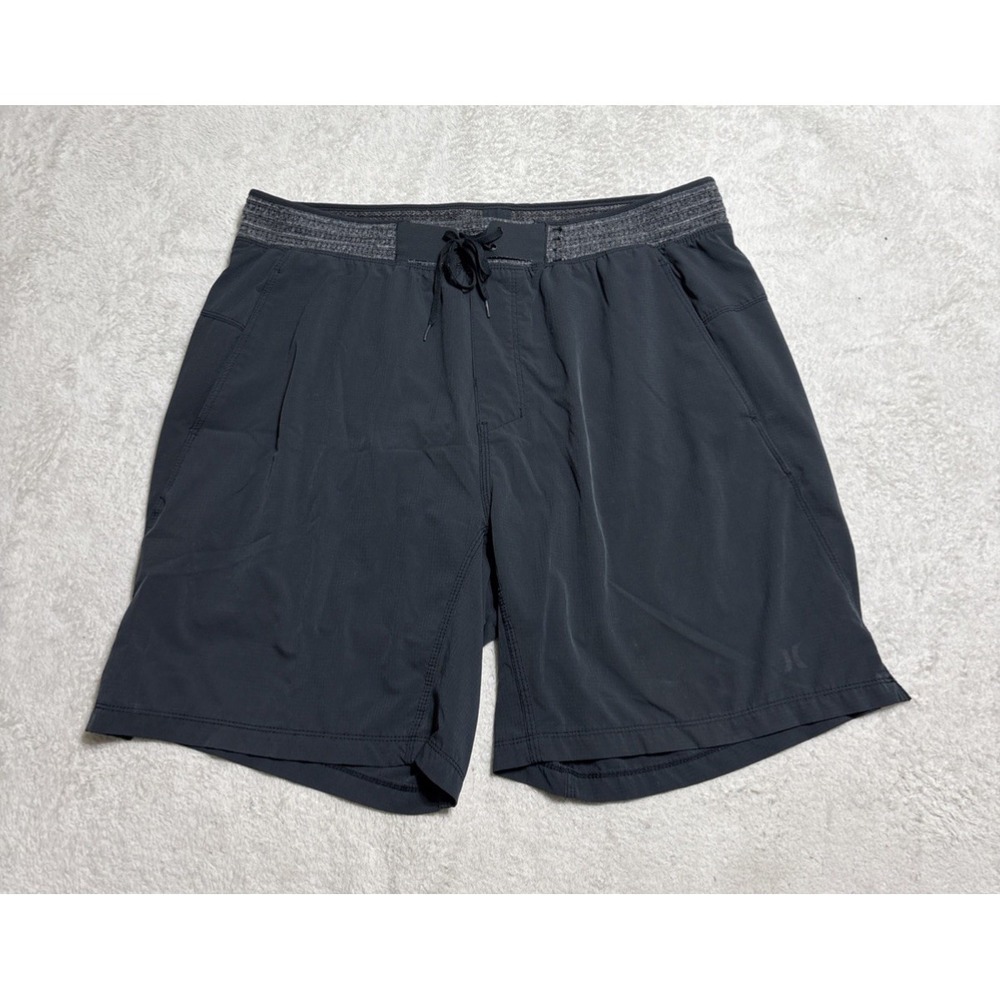 Hurley Phantom Shorts Men's Size‎ Large Elastic Waist Dark Gray Drawstring